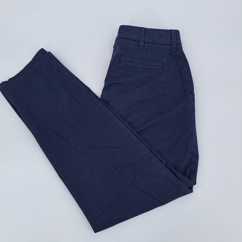 Vineyard Vines Chino Pants Mens 30x28 Cotton Spandex Navy Blue Solid Flat Front